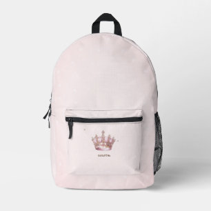 Aquarell Königskrone rosa Punkte Bedruckter Rucksack