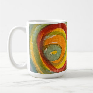 Aquarell-Konzentrische Kreise Abstrakte Kunst Kaffeetasse