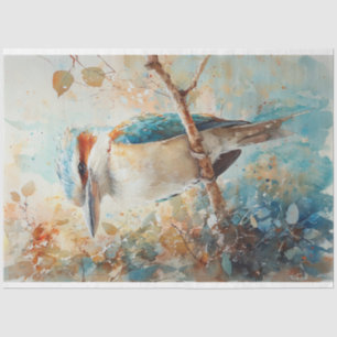 Aquarell Kookaburra Découpage Seidenpapier
