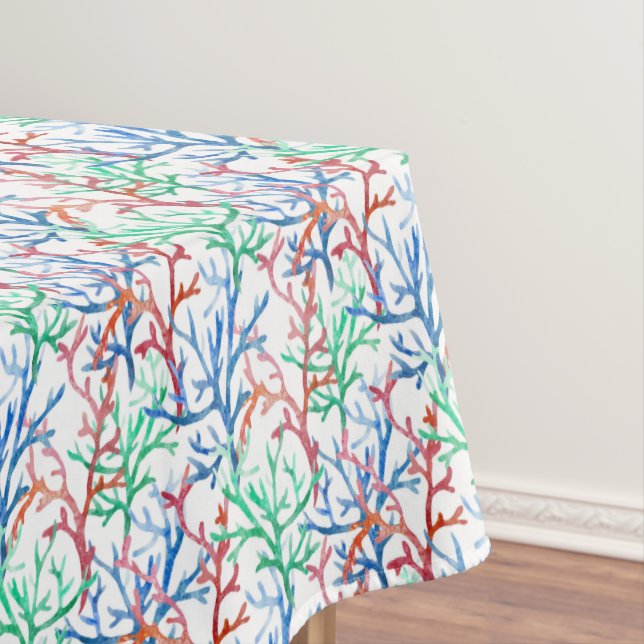 Aquarell-Korallen-Muster Tischdecke (Beispiel)