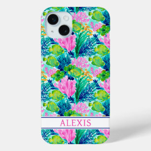 Aquarell-Korallenriff-Monogramm Case-Mate iPhone Hülle