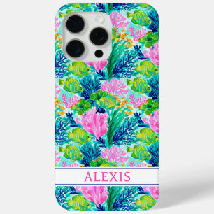 Aquarell-Korallenriff-Monogramm Case-Mate iPhone Hülle