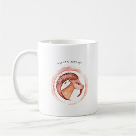 Aquarell Korn Astrologie Zodiac | Monogramm Kaffeetasse