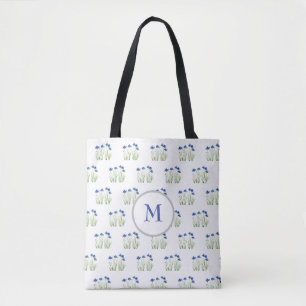 Aquarell Kornblumen Florale Blaue Blumen Rustikal  Tasche