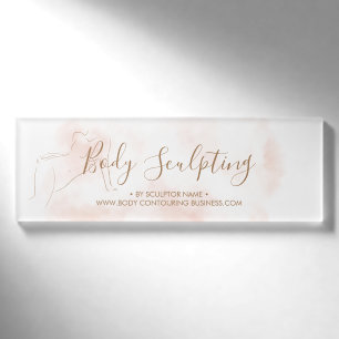 Aquarell-Körpermodellierung Konturierung Spa Namenschild