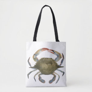 Aquarell-Krabbe - Grau Tasche