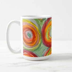 Aquarell-Kreismuster Bunte Abstrakte Kunst Kaffeetasse