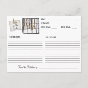 Aquarell-Küchenutensilien-Junggesellinnen-Abschied Postkarte