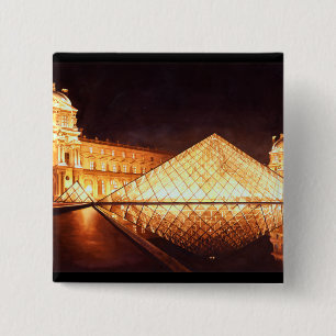 Aquarell-Kunst "Les Lumieres du Louvre" Button