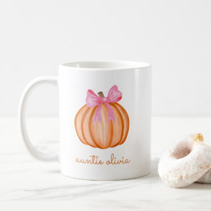 Aquarell-Kürbis-Coquette-Herbst-Tante-Geschenk Kaffeetasse
