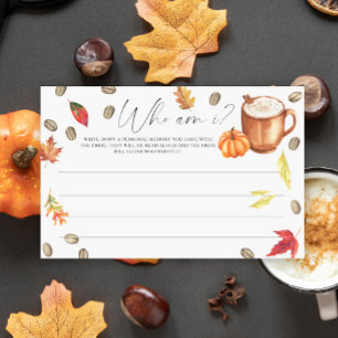 Aquarell-Kürbis-Kaffee-Wer-bin-ich-Spiel Briefpapier