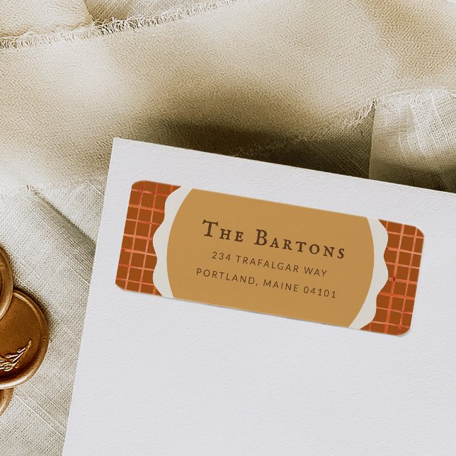 Aquarell-Kürbiskuchen-Rücksendeadresse (Watercolor Pumpkin Pie Return Address Label)
