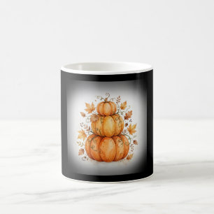 Aquarell-Kürbisstapel Herbst-Dekor Tasse