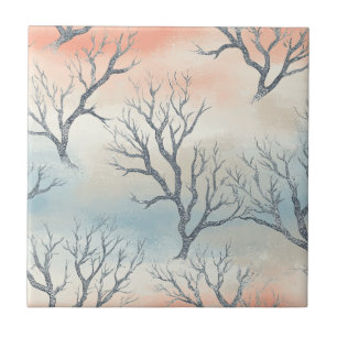 Aquarell-Küstenkorallen- und Muschelwellen (6) Fliese