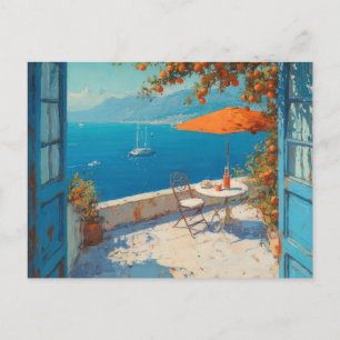 Aquarell-Küstenkunst-Postkarte Postkarte