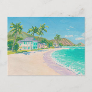 Aquarell-Küstenkunst-Postkarte Postkarte
