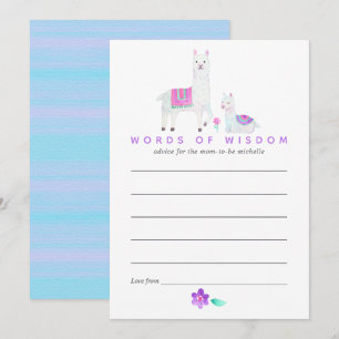 Aquarell-Lama-Themen-Baby-Shower-Mutterberatung Einladung