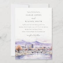 Aquarell-Landschaft-Hochzeit in Boise, Idaho