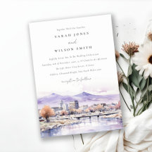 Aquarell-Landschaft-Hochzeit in Boise, Idaho