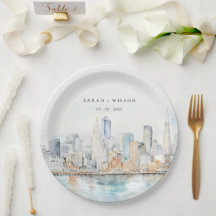 Aquarell-Landschaft Hochzeit in San Francisco
