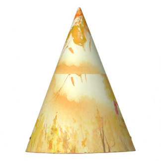 Aquarell-Landschaft Wald Landschaftskunst Partyhütchen