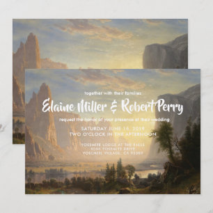 Aquarell-Landschaft Yosemite Hochzeitseinladung Einladung
