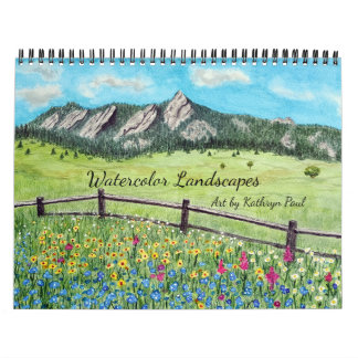 Aquarell-Landschaftskunst-Wandkalender 2027 Kalender