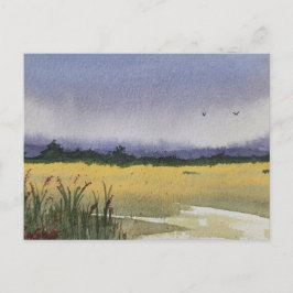 Aquarell-Landschaftsmalerei Postkarte