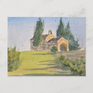 Aquarell-Landschaftsmalerei Postkarte