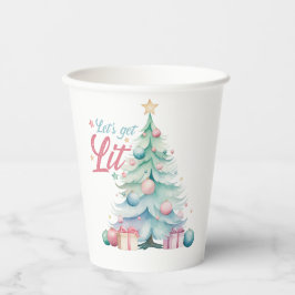 Aquarell Lasse Weihnachtsbaum erhalten Pappbecher