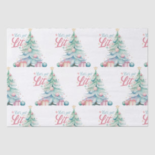 Aquarell Lasse Weihnachtsbaum erhalten Seidenpapier