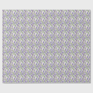 Aquarell-Lavendel-Blumen nahtloses Muster Geschenkpapier