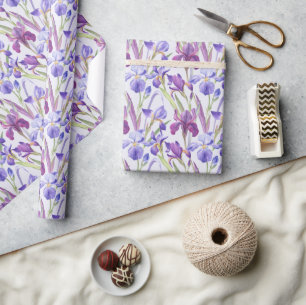 Aquarell-Lavendel-Blumen-Verpackungspapier Geschenkpapier