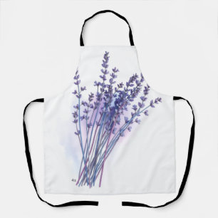 Aquarell-Lavendel-Bündel-Frühlings-Schürze Schürze