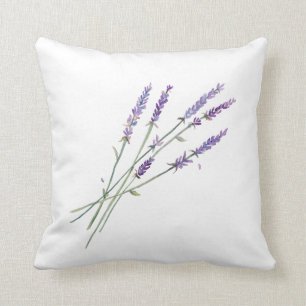 Aquarell-Lavendel-Entwurfs-Kissen Kissen