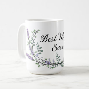 Aquarell-Lavendel-Eukalyptus beste Mutter ever Kaffeetasse