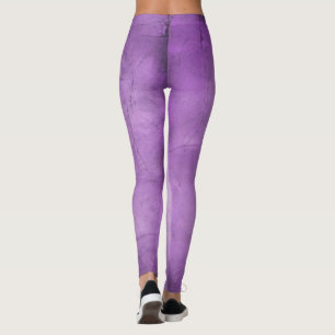 Aquarell-Lavendel-Leggings - Lila-Yogahose Leggings