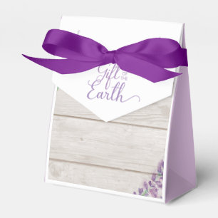 Aquarell-Lavendel u. Holz-Öl-Klasse Geschenkschachtel