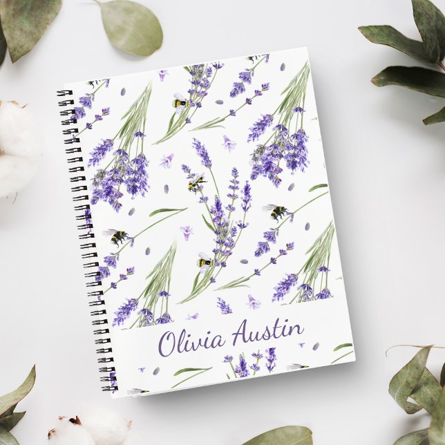 Aquarell-Lavendelgarten Notizbuch (Von Creator hochgeladen)