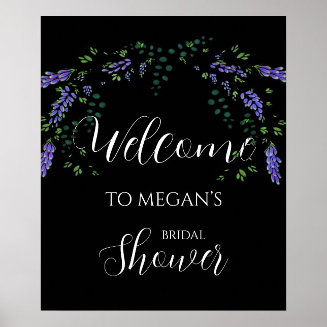 Aquarell Lavender eucalyptus boho Poster (Vorne)
