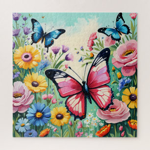 Aquarell Lebendiges Frühlingsblumenmuster