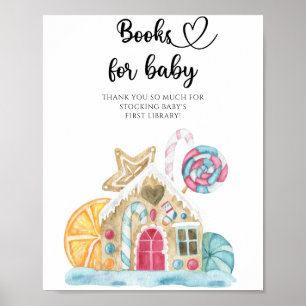 Aquarell-Lebkuchenhäuschen - Bücher für Baby Poster