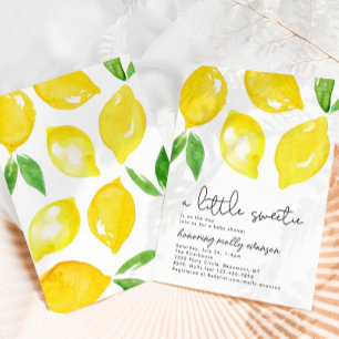 Aquarell Lemon Kinderdusche Einladung