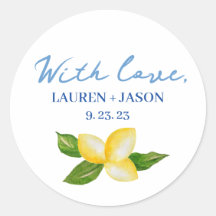 Aquarell Lemon Mediterrane Gastgeschenk Hochzeit