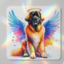 Aquarell Leonberger Hund Engel