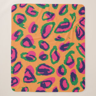 Aquarell-Leopard-Tierdruck-Illustration Muster Sherpadecke