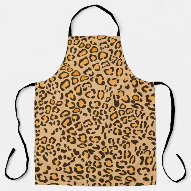 Aquarell-Leopard-Tierhaut-Nahtloser Schürze (Vorderseite)