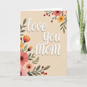 Aquarell-Liebe-Mama-Karte Karte
