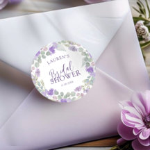 Aquarell Lila Blumen Hochzeitsdusche