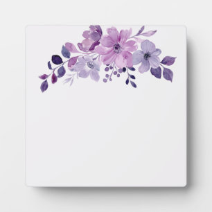 Aquarell lila Blumenstrauß Fotoplatte